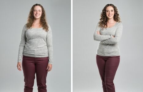 Before and after a protein diet